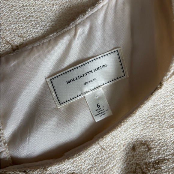 Moulinette Soeurs Cream and Gold Midi Dress - Picture 9 of 9